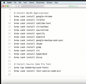 List of Installs